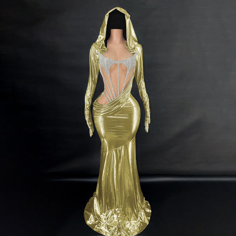 gold with silver crystals