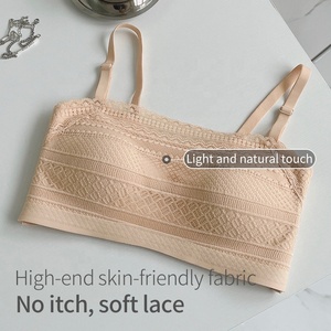 Correa de hombro extraíble para mujer <span class=keywords><strong>Bandeau</strong></span> adhesivo encaje tubo superior <span class=keywords><strong>sujetador</strong></span> <span class=keywords><strong>sin</strong></span> <span class=keywords><strong>tirantes</strong></span> Sticky Lift Bustier acolchado sujetadores <span class=keywords><strong>sin</strong></span> costuras para mujer - Product Image 3