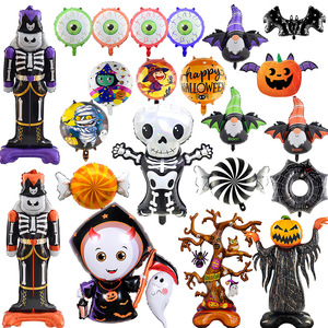 Globos de Aluminio de Halloween con Forma de Árbol Espeluznante, <span class=keywords><strong>Castillo</strong></span> Encantado y Calabaza, Decoraciones para Fiestas - Product Image 5