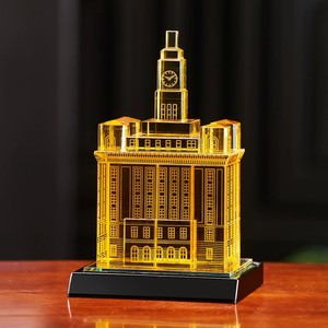 Cao Cấp Tùy Chỉnh Thực Hiện Hiện Đại Tinh Thể Xây Dựng Kiến Trúc Mô hình Kinh Doanh Sang Trọng Quà Tặng Cho Công Ty Sự Kiện Nhà Máy Bán Buôn - Product Image 1