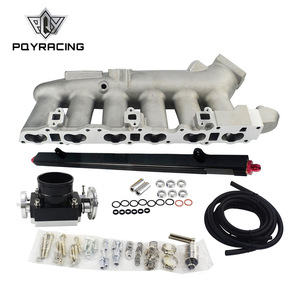 POYRACING Intake Manifold Kit For R32 R33 R34 RB25DET Aluminum <b>Sandblasted</b> 342mm Performance Upgrade - Product Image 1