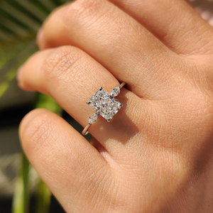 Anillo de Diamante Cultivado en Laboratorio de Primera Calidad con una Claridad Impresionante y un Engaste Único, Elaborado como un Símbolo Eterno de la India - Product Image 6