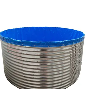 Corrugated steel water tanks for fish farm with thickness 1mm steel plate