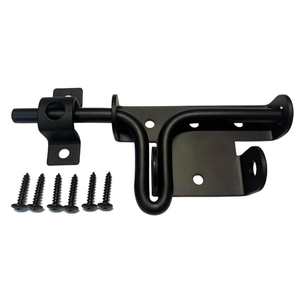 Loquet coulissant en acier noir moderne pour portail extérieur – Vente en gros - Product Image 1