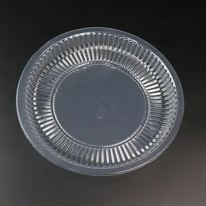 Platos de plástico transparente para cena, platos desechables