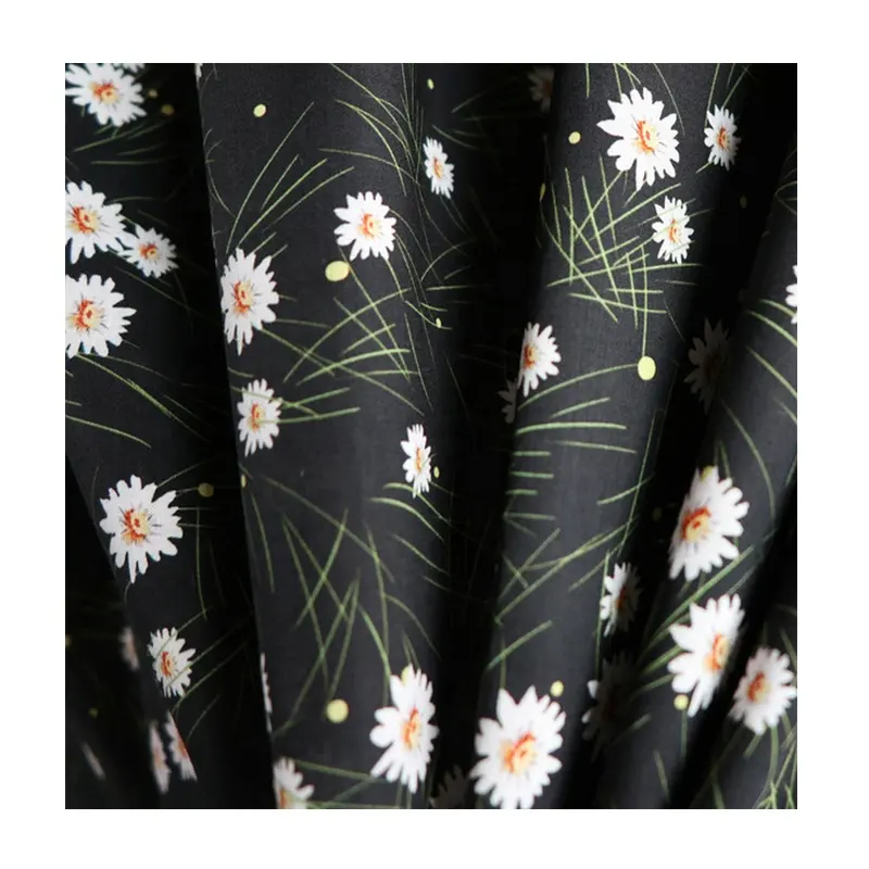 Fonesun-C372 2019 Hangzhou Textiel Afdrukken Bloemen Katoenen Stof Voor Mooie Baby Jurk