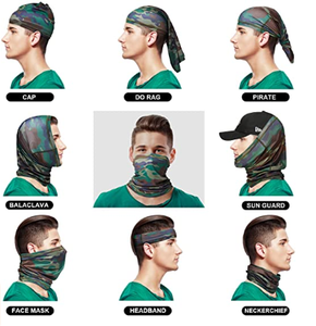 Fascia tubolare multifunzione mimetica senza cuciture per sport, pesca, copricapo, <span class=keywords><strong>bandana</strong></span>, sciarpa, copriviso personalizzabile, all'ingrosso - Product Image 6
