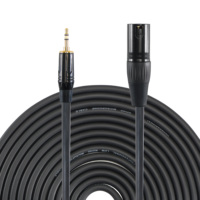 Câble 3,5 mm vers XLR mâle, non symétrique, mini-jack 1/8 pouce, TRS, stéréo, microphone, câble audio, 2 mètres, pour smartphone vers console de mixage