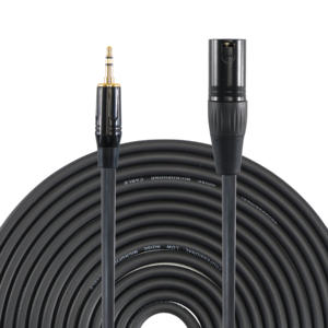 Câble 3,5 mm vers XLR mâle, non symétrique, <span class=keywords><strong>mini</strong></span>-<span class=keywords><strong>jack</strong></span> 1/8 pouce, TRS, stéréo, microphone, câble audio, 2 mètres, pour smartphone vers console de mixage - Product Image 3