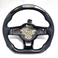 Pour VW/Volkswagen MK7 GTI Golf 6 7 7.5 R R-Line CC Polo Passat B8 Volant en fibre de carbone avec LED Accessoires de voiture