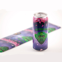 Étiquette thermorétractable en film PET PVC avec impression couleur personnalisée pour les bouteilles de jus, les boissons, la bière, l'eau minérale, les pots, les canettes de soda
