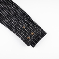 Chemises décontractées à manches longues pour hommes, coupe droite ample, avec poche asymétrique, motif écossais classique