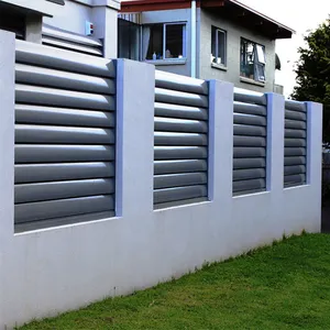Pabrik Langsung Pagar Taman Kustom Mudah Menginstal Pribadi Aluminium Pagar untuk Taman Pagar Bilah Panel