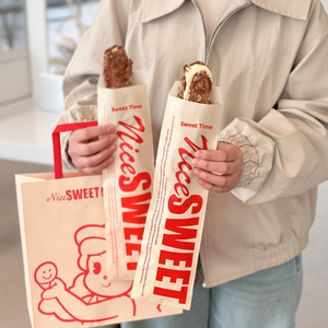 Bolsa de Embalaje de Alimentos Personalizada con Impresión, Bolsa de Papel Kraft Resistente al Aceite para Panadería, Baguettes y Productos de Panadería Crujiente - Product Image 1