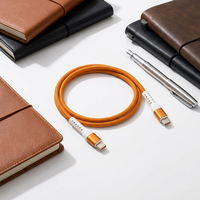 Câble de données Type-C en nylon tressé à charge rapide KYT 60W pour iPhone 15 Pro Max et ordinateur