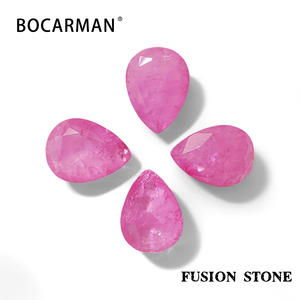 粉色彩色混合散石 - 天然水晶基底染色合成宝石 |   工厂批发 - Product Image 1