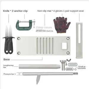 الفولاذ المقاوم للصدأ مقبض معدني المحار سكين الفتحات للأسماك قذيفة مريحة أدوات المأكولات البحرية - Product Image 4