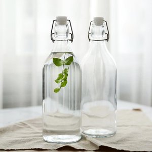 Botol Kaca 1 Liter dengan Tutup Kedap Udara, Anti Bocor, dan Cetak Sablon untuk <span class=keywords><strong>Susu</strong></span> & Minuman - Product Image 2