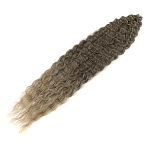 All'ingrosso Water Wave Crochet 30 pollici onda profonda Twist Hair dea sintetica trecce capelli ondulati Ombre estensione dei capelli biondi