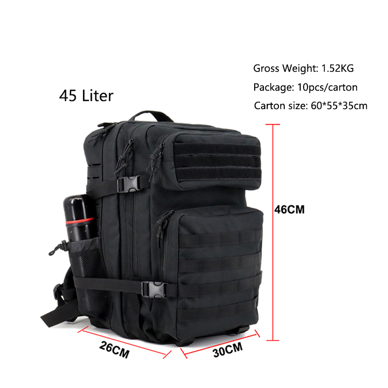 45L Waterproof Bag Camouflage Backpack Gym Fitness Travel Rucksack Mochila Camuflada Men Tactical Backpack