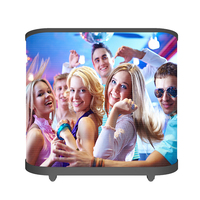 Table de DJ, écran LED flexible P2.5, lecteur LED, station d'événements, bureau, support de table, roues, flight case, LED portable