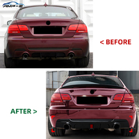 Diffuseur de pare-chocs arrière en fibre de carbone AMP-Z E92 noir pour BMW Série 3 E92 E93 M Sport 2006-2013