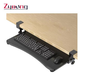 Plateau de <span class=keywords><strong>clavier</strong></span>/souris robuste à fixation par pince en C sans perçage grand plateau de <span class=keywords><strong>clavier</strong></span> sous le bureau équipement de bureau - Product Image 1