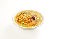 Instant Chicken Soup Rice Noodles Bucket 5 Mins Hot Water Soak With Meatball Bamboo Shoot Vegetable Sachets
