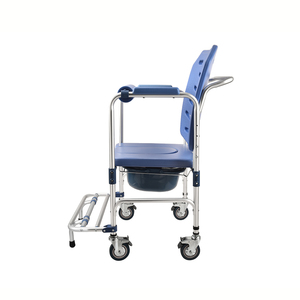 Baño Inodoro de aluminio Transferencia de pacientes Inodoro multifunción Silla de ruedas 52cm Altura del asiento 150kg Capacidad Diseño moderno para - Product Image 3