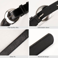 Ceinture pour femme JULUN, ceintures vintage pour femme, ceinture Y2K en cuir PU métallique avec grande boucle en forme de croissant argenté, accessoire de mode rétro