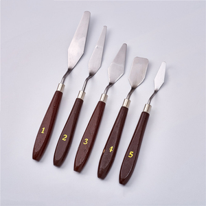 سكين للرسم بمقبض خشبي من الفولاذ المقاوم للصدأ للرسم بالزيت - Product Image 3