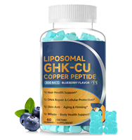 Compléments alimentaires en gommes LIPOSOMAL GHK-CU en marque privée OEM, 60 unités, pour la santé des cheveux, la réparation du DNA, la protection antioxydante et cellulaire