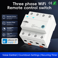 Interruptor de Circuito Inteligente WiFi EWeLink 63A 3P+N, 3 Relés de Corte L, Control Remoto, Temporizador, Temporizador de Ciclo, AC 3X110V 3X230V