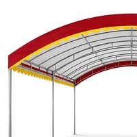 Tente de réception robuste, auvent de fête, structure en acier, toile Oxford PVC imperméable, taille personnalisée, abri événementiel coupe-vent, gazebo, OEM ODM, location