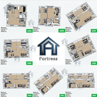 Maison conteneur extensible de 20 pieds ou 40 pieds avec cuisine et salle de bain complètes, résistante aux tremblements de terre, maison modulaire conteneur portable