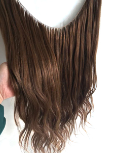 100% tự nhiên tóc con người Crochet sợi ngang vô hình bện tóc dày kết thúc nguyên lông sợi ngang tóc mở rộng - Product Image 5