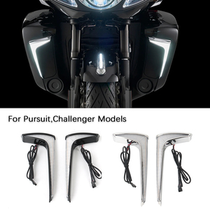 Faro Delantero LED para Motocicleta con Instalación Plug-N-Play, Luces <span class=keywords><strong>de</strong></span> Carenado Delantero, Paquete Premium para Indian Challenger Pursuit Dark Horse - Product Image 1