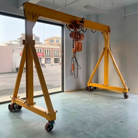 Mini-grue portative d'intérieur en alliage d'aluminium et d'acier sur mesure