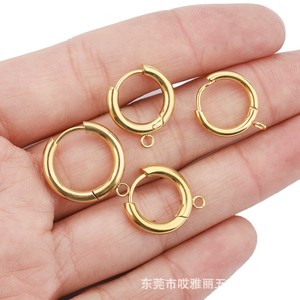 Aros de acero inoxidable para pendientes, 10 mm, 12 mm, alambre redondo, accesorios de joyería DIY para la fabricación de pendientes, accesorios unisex. - Product Image 4