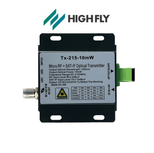 Émetteur optique FTTH Highfly Tx-215-10mW avec boîtier métallique, 45-860/<span class=keywords><strong>950</strong></span>-2150 MHz, 1550 nm, connecteur SC/<span class=keywords><strong>APC</strong></span> et flatness de 1 dB - Product Image 3