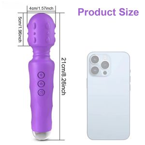 Vibrador Eléctrico Potente para Adultos, Resistente al Agua IPX7, Recargable por USB, para Masaje Corporal Femenino - Product Image 5