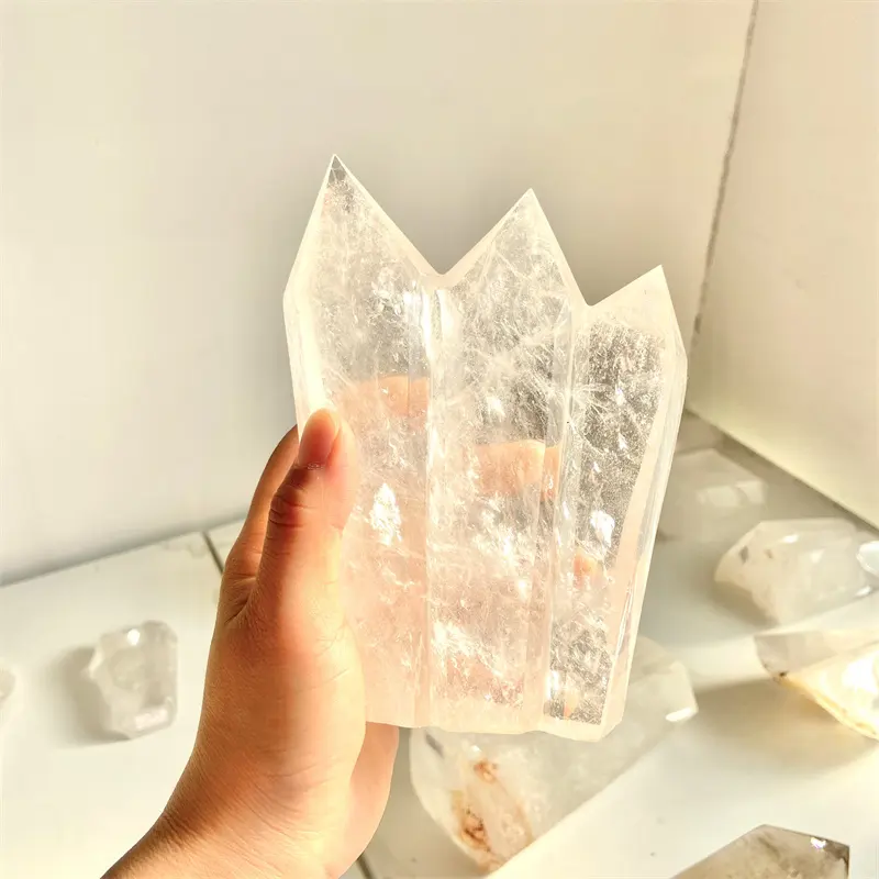Natural Large Crystal Tower Crystal Healing Stone Rose Quartz Clear Quartz Tower Big Crystal Towers Point