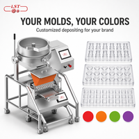 Machine de dépose de bonbons pour la production de bonbons gélifiés au chocolat, trémie de 12 L, contrôle PLC, écran tactile HMI, qualité alimentaire SUS304