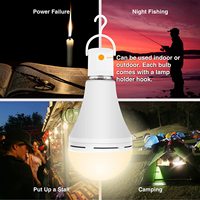 Bombilla colgante portátil para acampada, luz led recargable de 27 B22 800mA 7W 9W 12W 15W