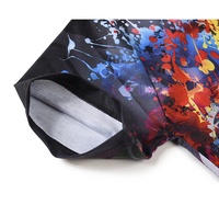 Kaus motif kerangka 3D kustom warna campuran gaya Hip Hop untuk pria dan wanita kain rajut ukuran besar desain kreatif