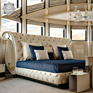 Letti di Lusso Moderni per Camera da <span class=keywords><strong>Letto</strong></span> in Ecopelle con Testiera Trapuntata a Bottoni, Stile Morbido e Elegante, Misure Queen e King - Product Image 4