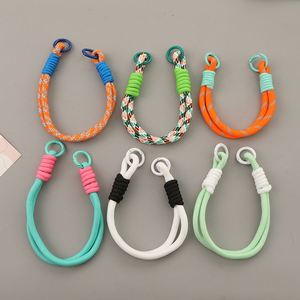 Dragonne courte universelle en nylon coloré pour téléphone, anti-perte, avec porte-clés - Product Image 3