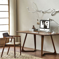 Chaises de salle à manger en bois massif de style moderne et luxueux en cuir PU, design simple
