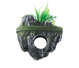 Pez Decorativo de Resina Ecológica Pintado a Mano Realista con Cueva Escondida en la Montaña para Decoración Flotante - Product Image 6