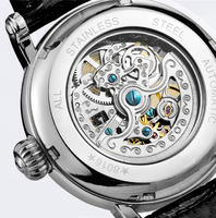Montres automatiques en acier pour hommes, design et fabrication d'usine, cadran squelette similaire, mouvement à volant d'inertie, pour marque privée